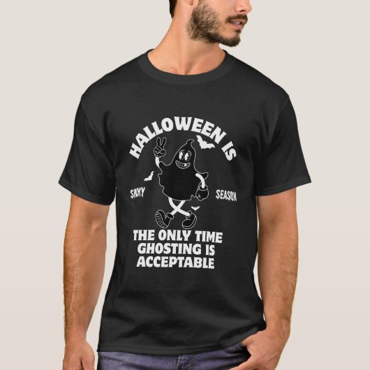 T-shirt fantôme d'Halloween (Devant)