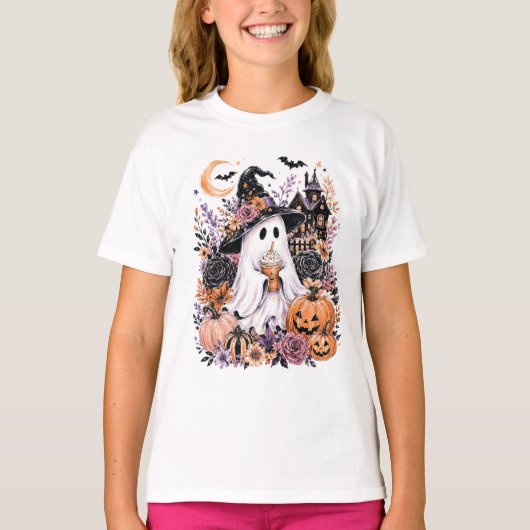 T-shirt Fantôme d'Halloween (Devant)