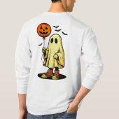 T-shirt Fantôme d'Halloween avec ballon Citrouille (Dos)