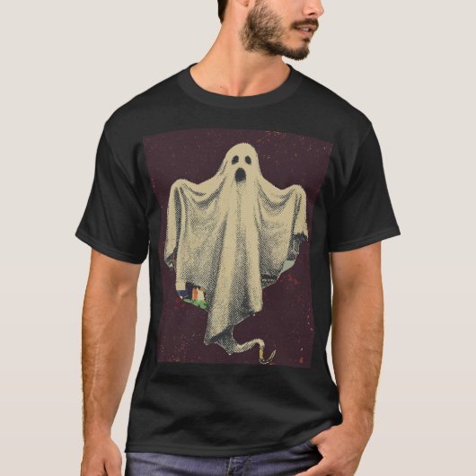 T-shirt Fantôme d'Halloween Esprit Effrayant (Devant)