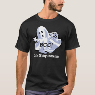 T-shirt Fantôme Drôle Ceci Est Mon Costume Dur Tee