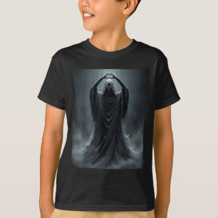 T-shirt Fantôme drôle coeur mains visage effrayant hallowe
