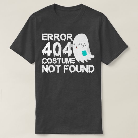 T-shirt Fantôme effrayant Boo Erreur 404 Costume introuvab (Design devant)