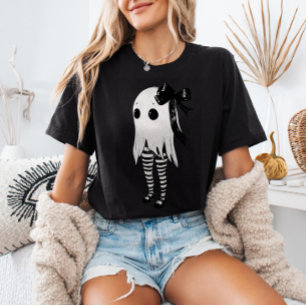 T-shirt Fantôme éffrayant dans Leggings rayés Halloween