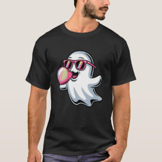 T-shirt Fantôme effrayant soufflant du bubble gum Hallowee