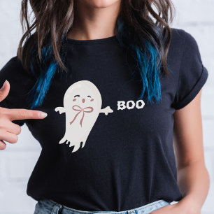 T-shirt Fantôme mignon avec Bow Boo