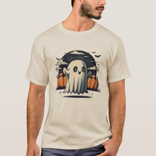 T-shirt Fantôme Mignon Étrange – Nuit d'Halloween