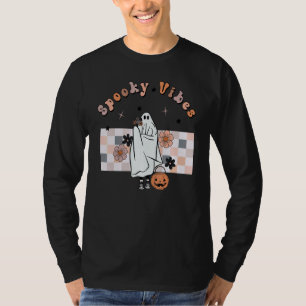 T-shirt Fantôme mignon Halloween Rétro Groovy Ambiance eff