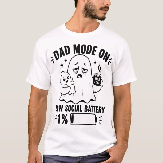 T-Shirt Fantôme Mode Papa Activé (Devant)