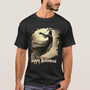 T-shirt Fantôme noir féminin dans Hellscape - Halloween