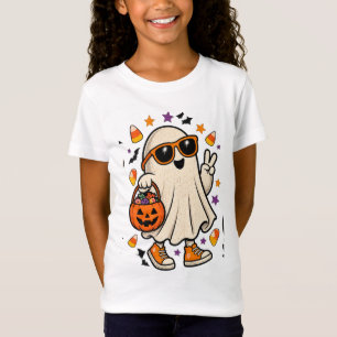 T-Shirt Fantôme Rétro Cool avec Lunettes de Soleil Trick