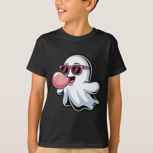 T-shirt Fantôme soufflant Bubblegum rose Halloween Garçon