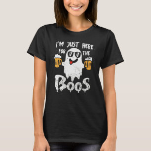 T-shirt Fantôme Vintage Mignon Je Suis Juste Ici Pour Les