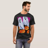 T-shirt Fantômes et Citrouilles d'Halloween (Devant entier)