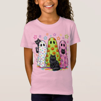 T-Shirt Fantômes mignons et chats noirs
