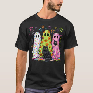 T-shirt Fantômes mignons et chats noirs