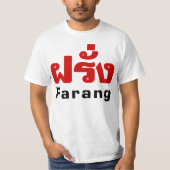 T-shirt Farang ♦ Étranger en langue thaï Script ♦ (Devant)