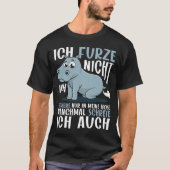 T-shirt Farce Hippo Ich Furze Nicht Ich Fursser Nur (Devant)