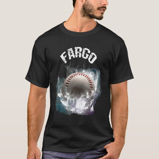 T-shirt Fargo Baseball Retro (Devant)