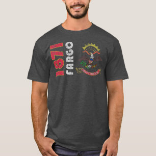 T-shirt Fargo vintage North Dakota Drapeau Accueil Amour