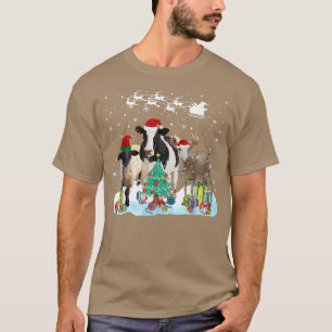 T-shirt Farm Animal Christmas Tree Sheep Cow Goat Reindeer