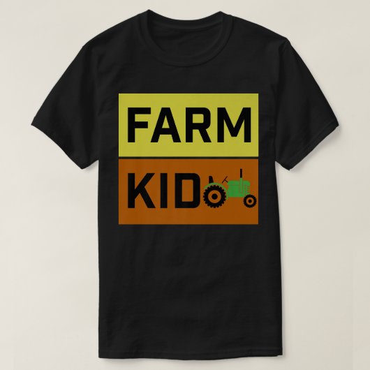 T-shirt Farm Kid Farmer Tractor Barn Chick Cow Pig Crop Fa (Design devant)