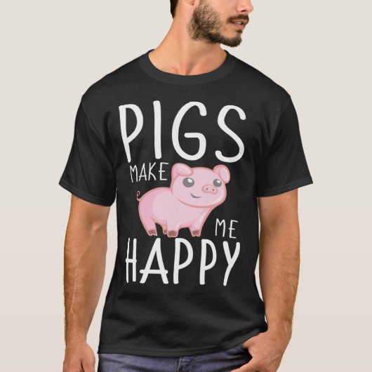 T-shirt Farm Kids  Pigs Make Me Happy (Devant)