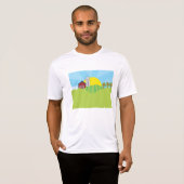 T-shirt Farm Landscape Red Barn Silo Apple Trees (Devant entier)