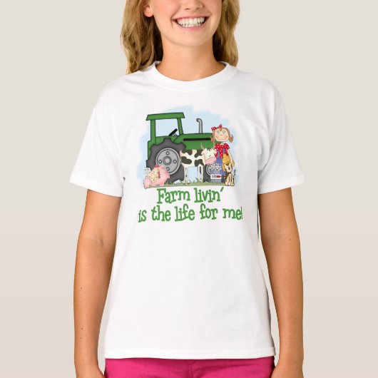 T-shirt Farm Livin' (Girl) (Devant)