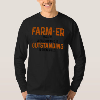 T-shirt Farmer Definition Noun Farmer Agriculture Tractor 