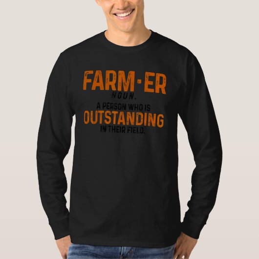 T-shirt Farmer Definition Noun Farmer Agriculture Tractor (Devant)