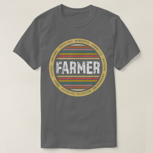 T-shirt Farmer  Funny Profession Birthday  (Design devant)