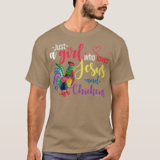 T-shirt Farmer Girl Poulet de la ferme Animal Jésus Christ