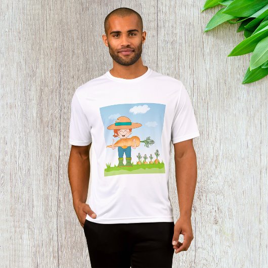 T-shirt Farmer Girl with Giant Carrot Gardening