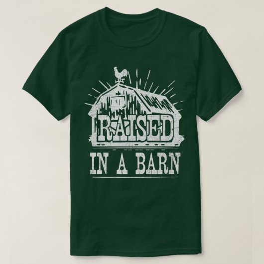 T-shirt Farmer Raised In A Barn Funny Farming Family Match (Design devant)