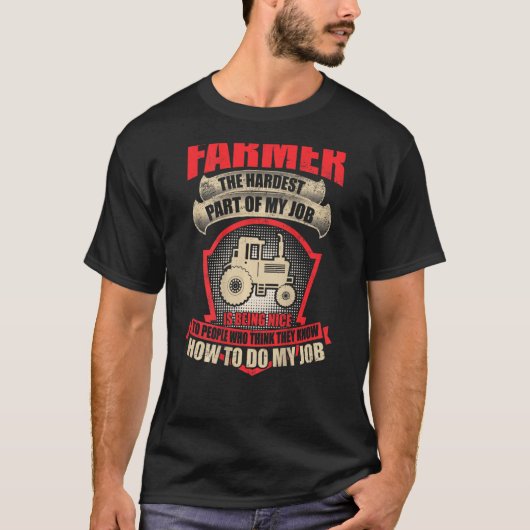 T-shirt Farmer Tee Farming Tee Partie La Plus Difficile De (Devant)