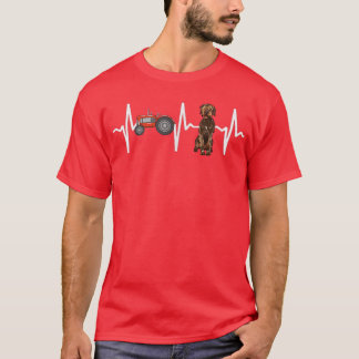 T-shirt Farmer Tractor Wirehaired Pointing Griffon Heartbe