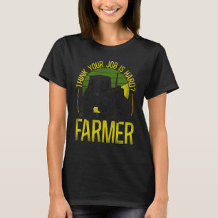 T-shirt Farming agriculteur tracteur vintage rétro pensez