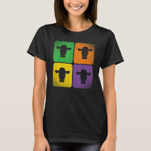 T-shirt Farming Animal de ferme Vache Agriculteur Pop Cow