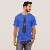 T-shirt Farquharson Scottish Badge & Tartan Necktie  (Devant entier)