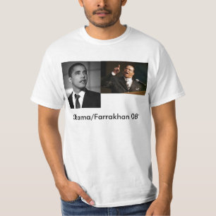 T-shirt Farrakan, Obama, Obama/Farrakhan 08'