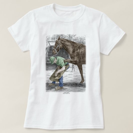 T-shirt Farrier Blacksmith Chaussure Cheval (Design devant)