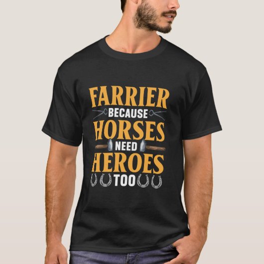 T-shirt Farrier Horseshoe Equine Chaussure à long manche T (Devant)