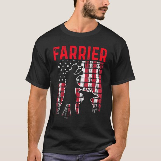 T-shirt Farrier Horseshoe Hoof Trimming Equine Shoeing 10 (Devant)