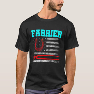 T-shirt Farrier Horseshoe Hoof Trimming Equine Shoeing _36