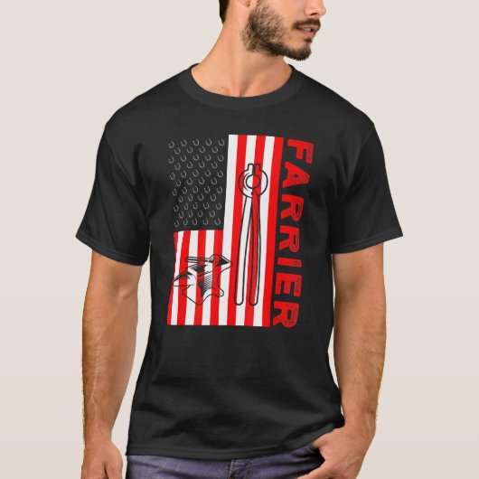T-shirt Farrier Horseshoe Hoof Trimming Equine Shoeing 70 (Devant)