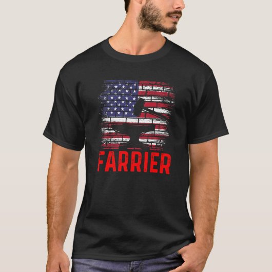 T-shirt Farrier Horseshoe Hoof Trimming Equine Shoing (Devant)