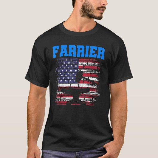 T-shirt Farrier Horseshoe Hoof Trimming Equine Shoing 4 (Devant)