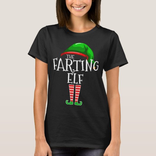 T-shirt Farting Elf Correspondant Famille Noël Cadeau Gass