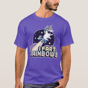 T-shirt Farting Unicorn - Funny Unicorn - I Fart Rainbows